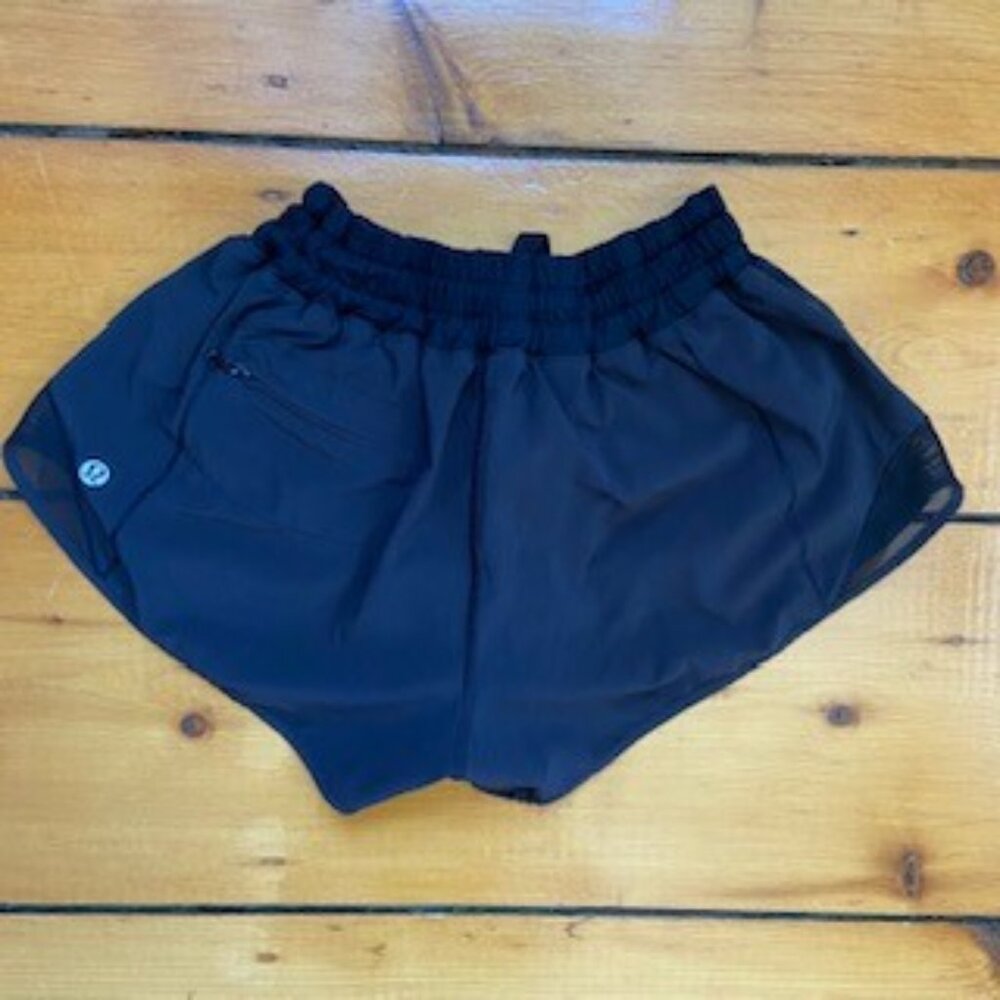 Lululemon Women’s Black Shorts - Size 6 - Running Workout Shorts GUC
